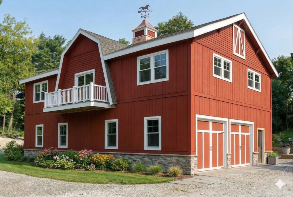 Vermont barn workshop surrounded by flowers and gardens at Vermont Simple Life