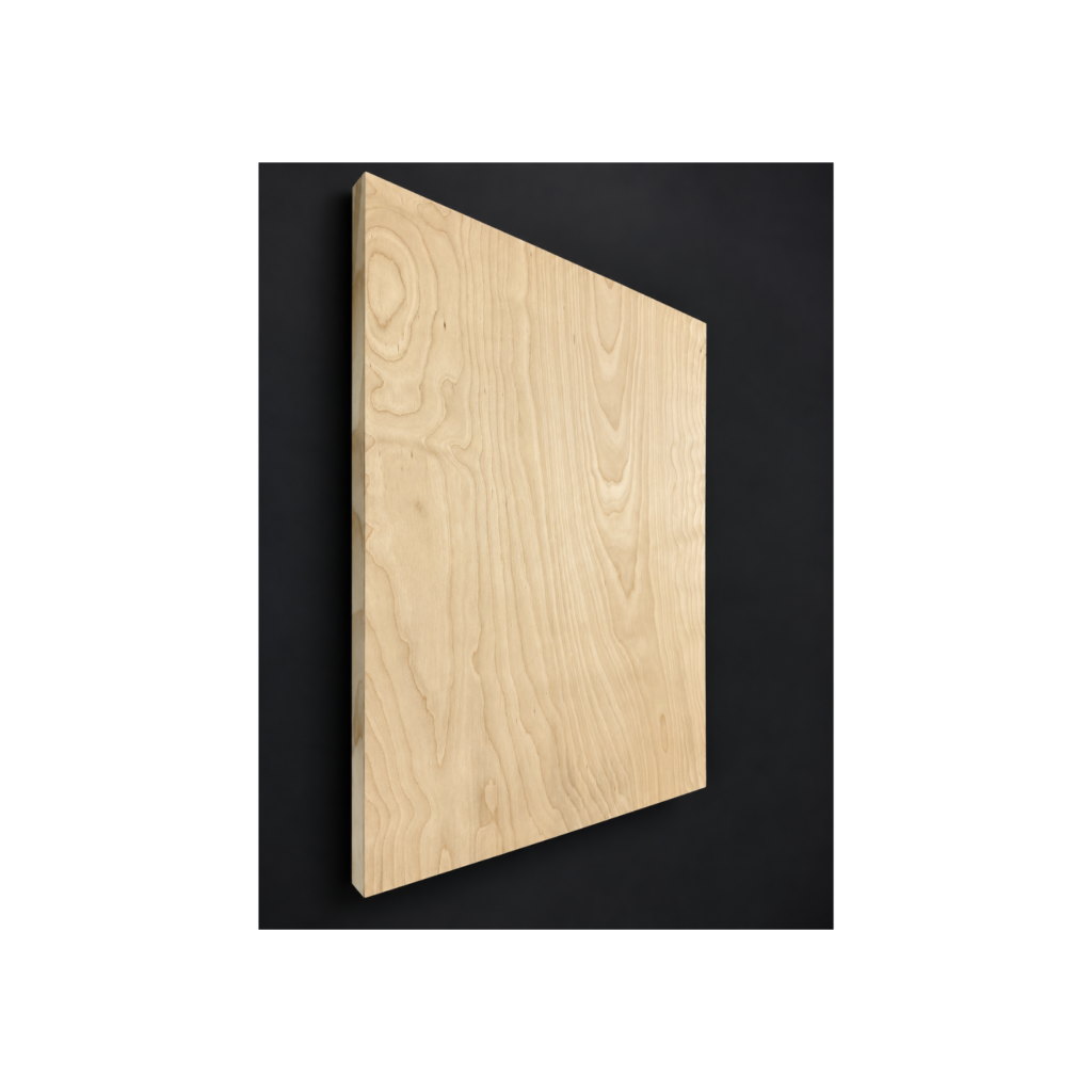 2-inch deep birch wood painting panel with a sturdy cradle, handmade by Vermont Art Panels.