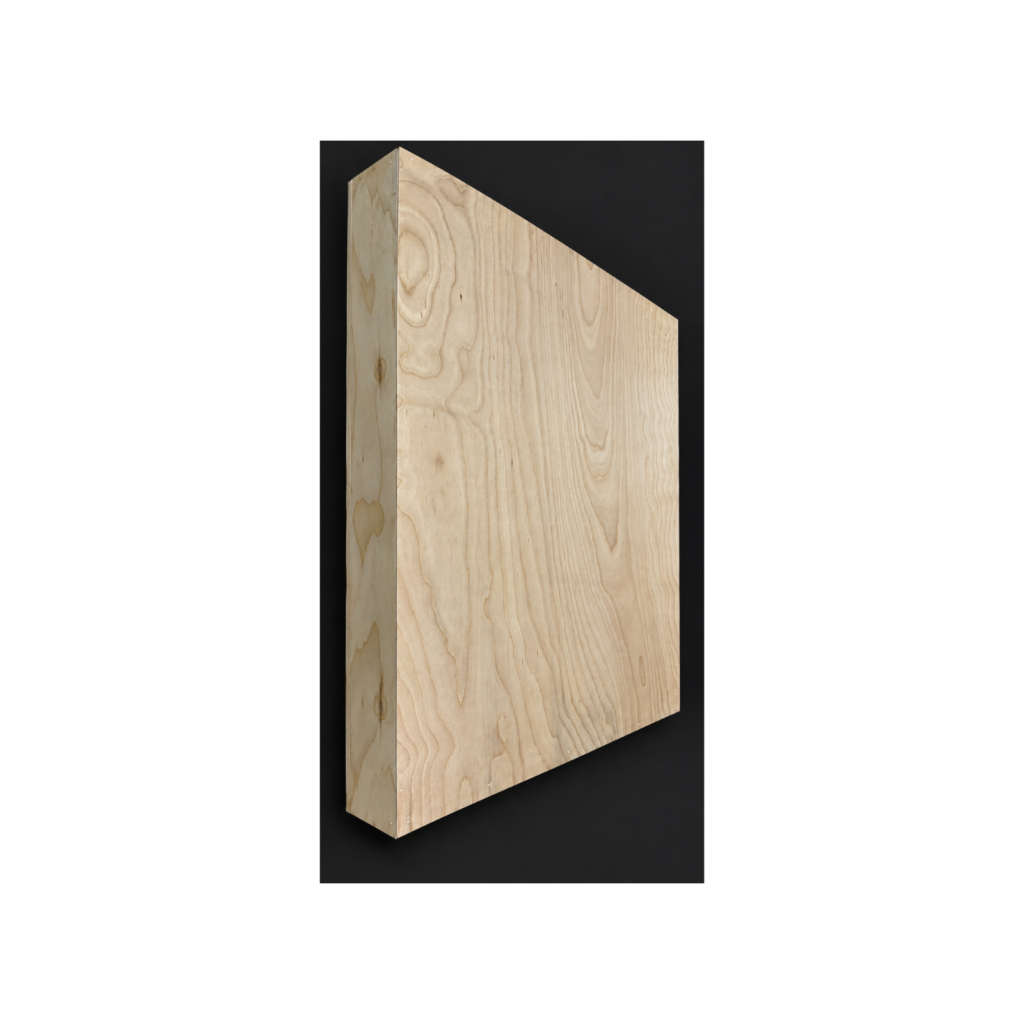 4-inch deep birch wood painting panel with a sturdy cradle, handmade by Vermont Art Panels.